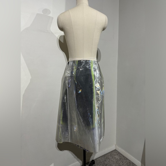 3500$ MAISON MARGIELA SKIRT SILVER MIDI SIZE SMALL - Picture 3 of 16